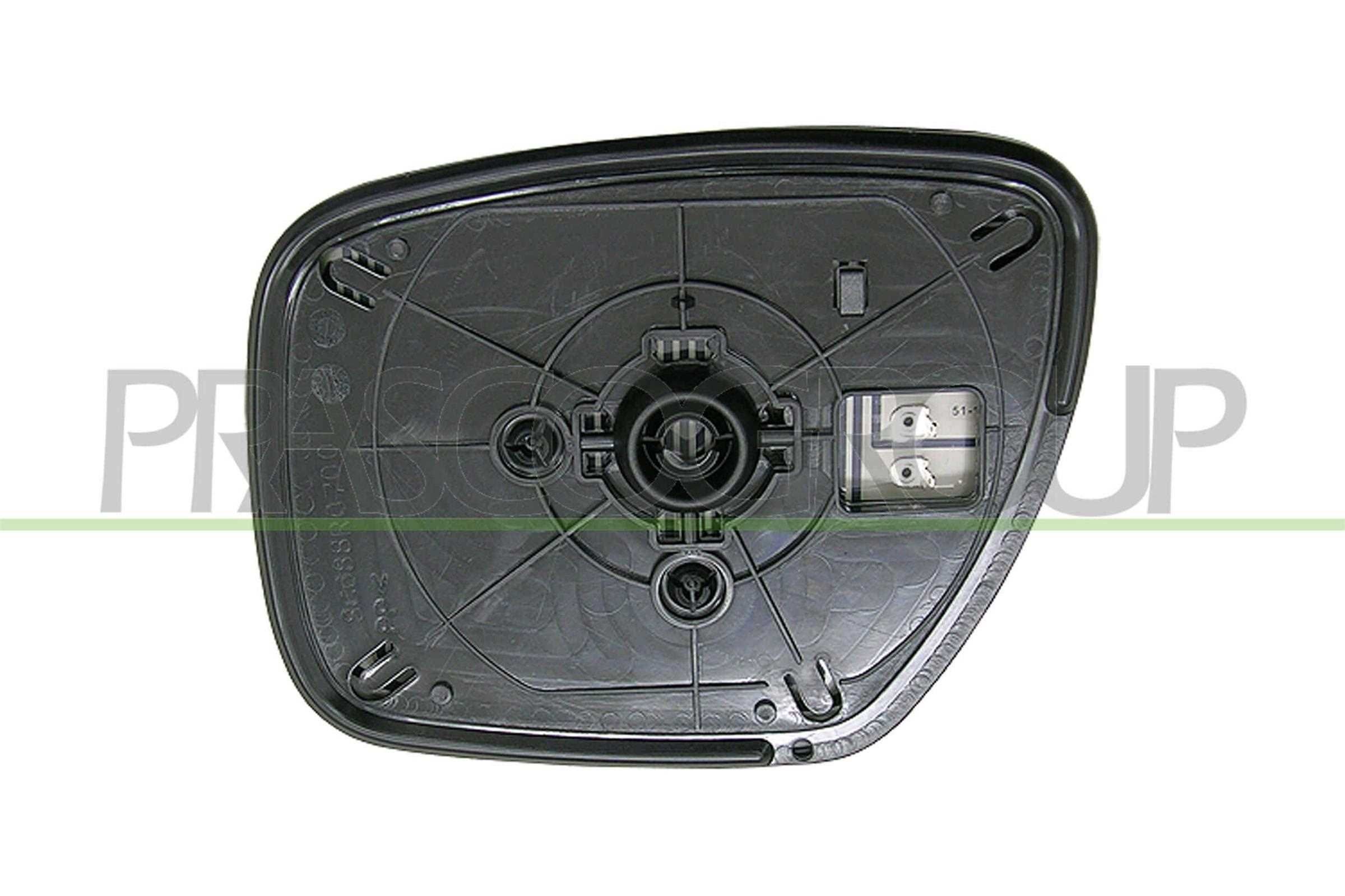 PRASCO Mirror Glass, outside mirror MZ8027513 Mazda 2 PRASCO glass for wing mirror MZ8027513