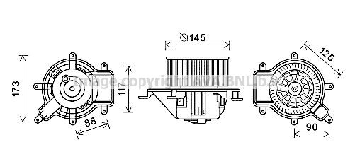PRASCO El-motor, kabineblæser PE8390 PE8390 Kabineblæser LAND ROVER FREELANDER PRASCO