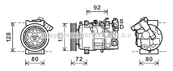 PRASCO Air conditioning compressor RTAK489 Ford USA EXPLORER PRASCO ac compressor RTAK489
