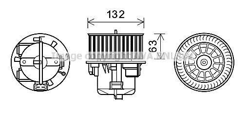 PRASCO El-motor, kabineblæser VO8178 VO8178 Kabineblæser VOLVO 740 PRASCO
