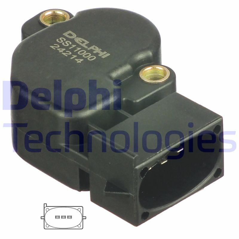 DELPHI Snímač polohy żkrtiacej klapky SS11000-12B1 DELPHI SS11000-12B1 originálne Senzor żkrtiacej klapky Ford Focus 3 Kombi cena