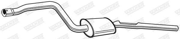 WALKER Uitlaat middendemper 24034 BMW 3-serie Uitlaat middendemper WALKER 24034