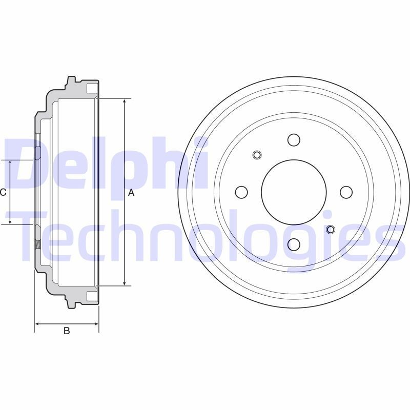 Tambour de frein DELPHI BF546 DELPHI BF546: Tambour de frein Hyundai ATOS 2008