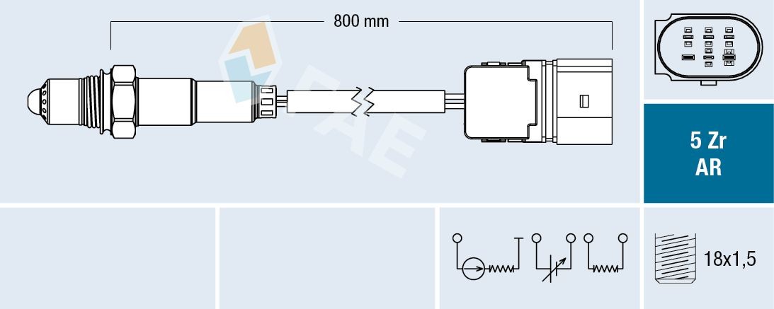 FAE Lambdasonde 75357 75357 NOx-sensor SKODA SUPERB FAE