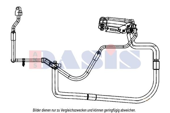AKS DASIS Condotto d. bassa / alta pressione, Climatizzatore 885874N 885874N costo Tubo aria condizionata FORD TRANSIT COURIER AKS DASIS