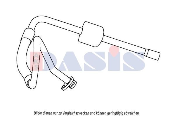 AKS DASIS Varibelttrycksledning, klimatanläggning 885903N 885903N AKS DASIS ac rör Peugeot 309