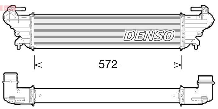 DENSO Välijäähdytin DIT09114 DIT09114 DENSO Välijäähdytin NISSAN NV300