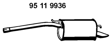 EBERSPÄCHER Πίσω σιλανσιέ 95 11 9936 95 11 9936 Τελικό εξάτμισης EBERSPÄCHER VW GOLF