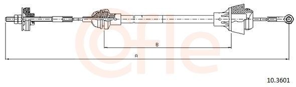 COFLE Cabo de aço, accionamento da embraiagem 10.3601 COFLE 10.3601 originais Cabo de embreagem 110 Coupe (R) custo