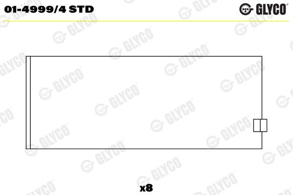 GLYCO Pleuellager 01-4999/4 STD 01-4999/4 STD Pleuellager HYUNDAI KONA GLYCO kaufen