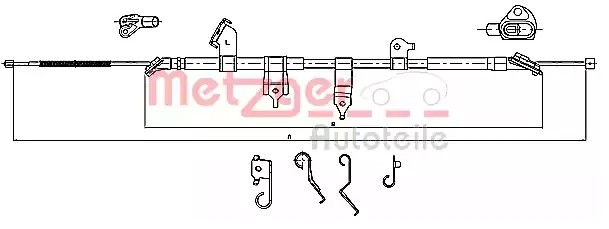 METZGER Hand brake cable 17.1566 17.1566 METZGER handbrake cable TOYOTA RAV4