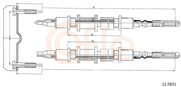 COFLE Żażné lanko parkovacej brzdy 11.5821 COFLE 11.5821 originálne Lanko ručnej brzdy Opel Omega A Caravan cena