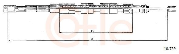 COFLE Handbromsvajer 10.739 COFLE 10.739 Handbromsvajer
