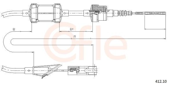 Koppelingskabel COFLE 412.10 COFLE 412.10 Koppelingskabel FIAT PUNTO 2025