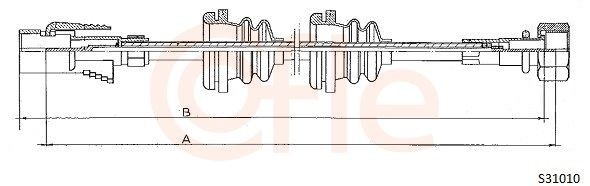 COFLE Snelheidsmeterkabel S31010 Volkswagen LUPO Snelheidsmeterkabel COFLE S31010