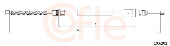 Tross, seisupidur COFLE 10.6202 COFLE 10.6202 Käsijarruvaijeri PEUGEOT 406 2005