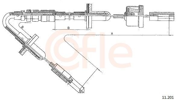 COFLE Cabo de aço, accionamento da embraiagem 11.201 COFLE 11.201 Cabo de aço accionamento da embraiagem Audi 80 B3 preço