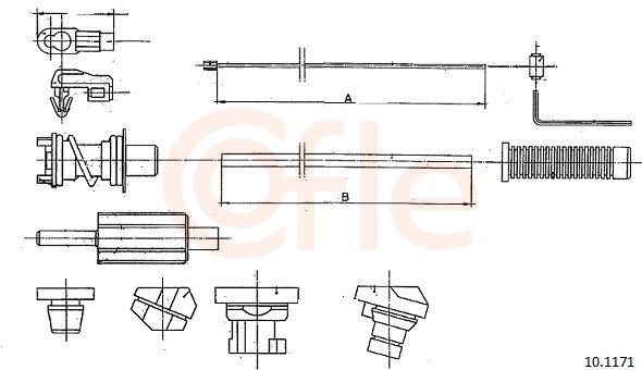 COFLE Gaasitross 10.1171 COFLE 10.1171 originaal Gaasitross Berlingo II (B9) hind