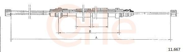 COFLE Ντίζα, φρένο ακινητοποίησης 11.667 11.667 Χειρόφρενο RENAULT CLIO COFLE