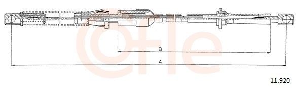 COFLE Plynové lanko 11.920 Plynové lanko Ford DAW, DBW 11.920 COFLE
