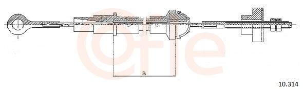 COFLE Koppelingskabel 10.314 COFLE 10.314 Koppelingskabel VW Scirocco 2 originele prijs