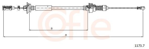 COFLE Akseleratora trose 1173.7 COFLE 1173.7 Akseleratora trose Peugeot 3008 Mk1 cena