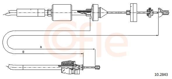 COFLE Câble d'embrayage 10.2843 Câble d'embrayage COFLE CABSTAR E 10.2843 pas cher