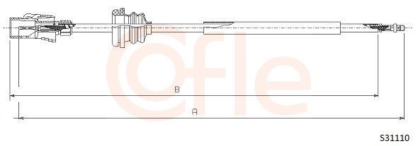 COFLE Hriadeľ tachometra S31110 Lanko tachometra COFLE Volkswagen S31110