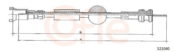 Άξονας ταχύμετρου COFLE S21040 COFLE S21040 Ντίζα κοντέρ PEUGEOT 405 2018