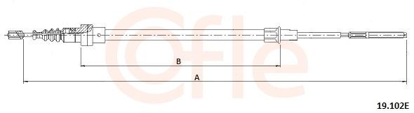 COFLE Håndbremsekabel 19.102E COFLE 19.102E Seat Cordoba 6K5 Håndbremsen pris