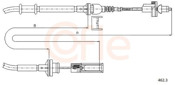 Lanko ovládania spojky COFLE 462.3 COFLE 462.3 Lanko ovládania spojky Fiat BRAVO 2008