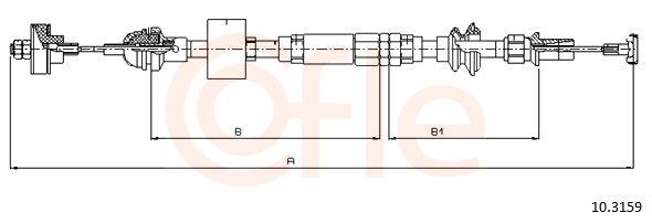 COFLE Cavo frizione 10.3159 10.3159 Cavo frizione COFLE Volkswagen BEETLE costo