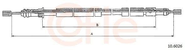 COFLE Handbromsvajer 10.6026 COFLE 10.6026 elektrisk handbroms Peugeot 306 Kombi pris