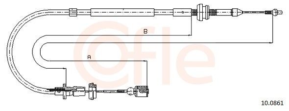 COFLE Plynové lanko 10.0861 10.0861 Plynové lanko SEAT IBIZA COFLE