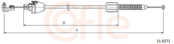 COFLE Throttle cable 11.0271 COFLE 11.0271 RENAULT Megane I Box Body / Hatchback (SA0/1_) accelerator cable replacement