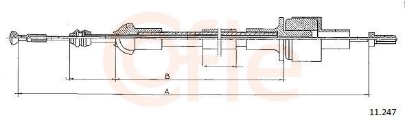 COFLE Kopplingsvajer 11.247 COFLE 11.247 kopplingswire Ford Escort MK4 Kombi pris