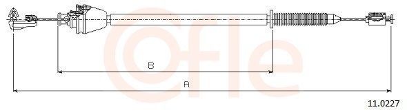 COFLE Cavo acceleratore 11.0227 11.0227 Cavo acceleratore RENAULT MEGANE COFLE costo