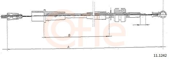 COFLE Câble d'accélérateur 11.1242 Opel ASTRA Câble d'accélérateur COFLE 11.1242