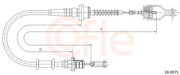 COFLE Câble d'embrayage 18.0071 COFLE 18.0071 Câble d'embrayage Nissan X-Trail T32 pas cher