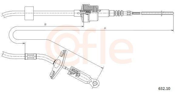 Clutchkabel COFLE 632.10 COFLE 632.10 Clutchwire FIAT PALIO 2007