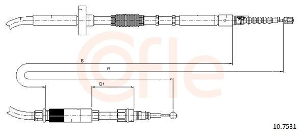COFLE Tross, seisupidur 10.7531 COFLE 10.7531 Käsipidur Audi A4 B5 Avant odava hinnaga