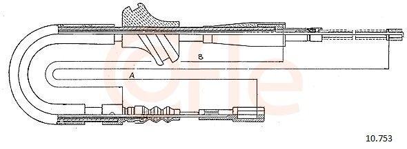 COFLE Hand brake cable 10.753 COFLE 10.753 Audi Coupe B2 handbrake cost