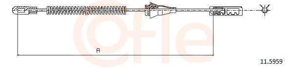 COFLE Handbromsvajer 11.5959 Byta Handbroms Opel Astra G Kombi kostnad COFLE 11.5959