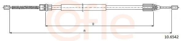 COFLE Ντίζα, φρένο ακινητοποίησης 10.6542 COFLE 10.6542 Χειρόφρενο Renault Twingo 1 Van τιμες