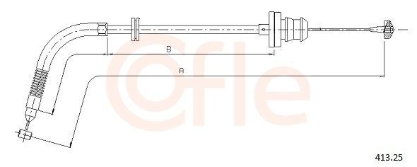 COFLE Plynové lanko 413.25 413.25 Plynové lanko COFLE MAZDA Rad E