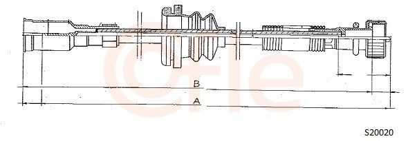 COFLE Speedometer aksel S20020 S20020 Speedometerwire OPEL CORSA COFLE
