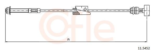 COFLE Hand brake cable 11.5452 COFLE 11.5452 FORD Courier Pickup (J3, J5) brake cable replacement