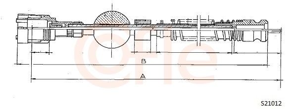 COFLE Snelheidsmeterkabel S21012 Peugeot 605 Snelheidsmeterkabel COFLE S21012
