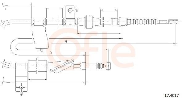 COFLE Tross, seisupidur 17.4017 17.4017 Käsipidur HONDA CIVIC COFLE