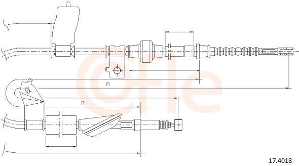 COFLE Handremkabel 17.4018 COFLE 17.4018 Remkabel Honda Prelude 5 prijs
